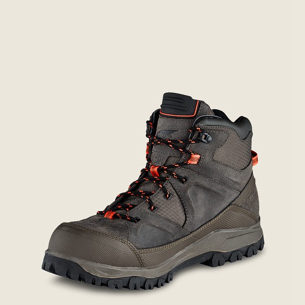 Red Wing Hiking Bot Erkek - Trbo - 5-Inch Waterproof Safety Toe - Gri Kahverengi - 14NEJSAFU